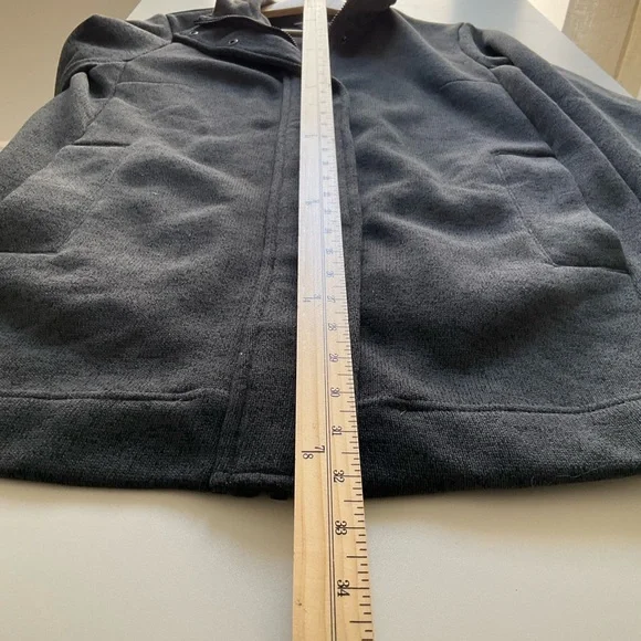 Lands' End Women's NWT Medium Charcoal Gray Fleece Zip Up Jacket - Picture 8 of 10